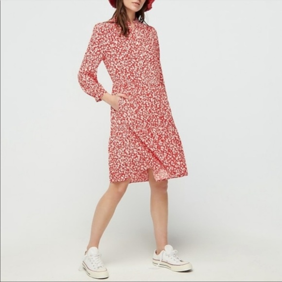 J. Crew Dresses & Skirts - J Crew shirt dress in tossed bouquet NWT